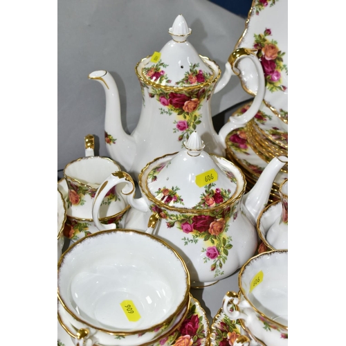 606 - ROYAL ALBERT 'OLD COUNTRY ROSES' comprising two cake plates, two tureens, oval meat platter, gravy b... 