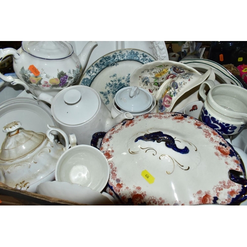 636 - FIVE BOXES AND LOOSE OF MISCELLANEOUS CERAMICS, including Royal Doulton Counterpoint part dinner ser... 