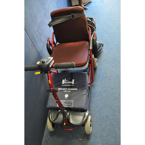 1051 - A PRO RIDER TE-FS4 FOLDING DISABILITY SCOOTER with charger and rain cover