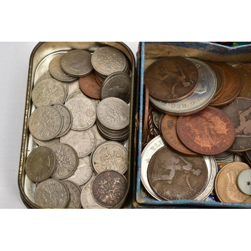 133 - A SELECTION OF COINS AND NOTES, to include old Cypriot and Portuguese currency, old British coins to... 