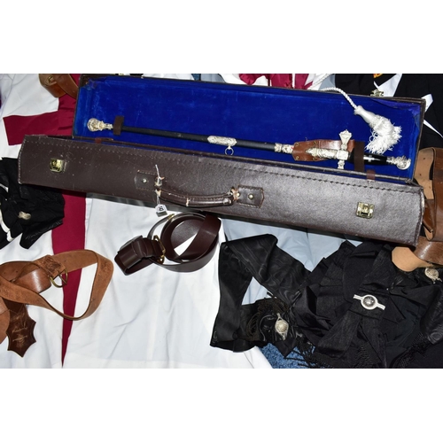 143 - A CASE OF MASONIC KNIGHTS TEMPLAR REGALIA AND OTHERS, to include a red and cream knights templar pri... 