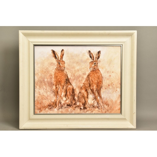 273 - GARY BENFIELD (BRITISH 1965) 'BRIEF ENCOUNTER' a limited edition print of two hares 107/195, signed ... 
