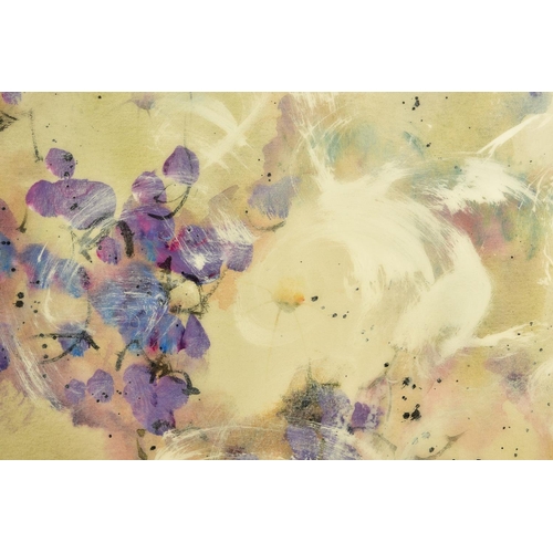 293 - DANIELLE O'CONNOR AKIYAMA (CANADA 1959) 'QUIET REVEAL' Blossoms within a swirl of mist, signed botto... 