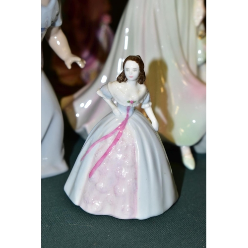 362 - FIVE VARIOUS FIGURINES, comprising Royal Worcester limited edition 'Midnight Rendezvous' from Precio... 