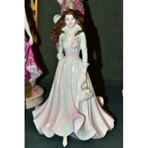 362 - FIVE VARIOUS FIGURINES, comprising Royal Worcester limited edition 'Midnight Rendezvous' from Precio... 