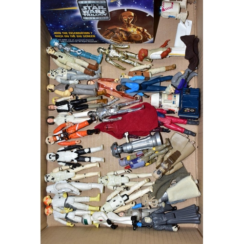 539 - A QUANTITY OF UNBOXED AND ASSORTED STAR WARS FIGURES, playworn condition, some have minor damage, ev... 