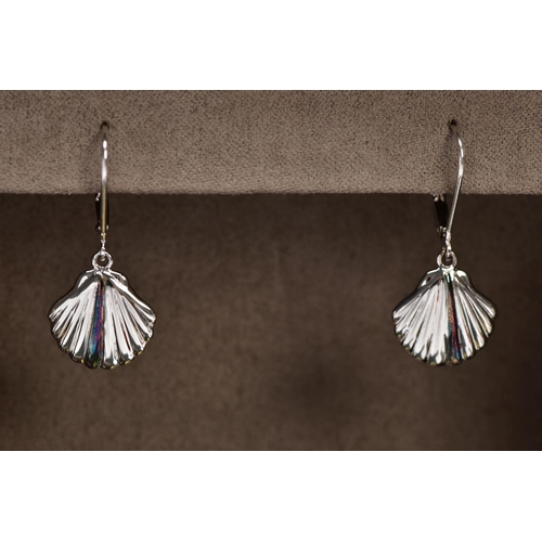 73 - FOUR PAIR OF SILVER CLOGAU EARRINGS, to include a pair of 'Wishbone' earrings, each set with two bri... 