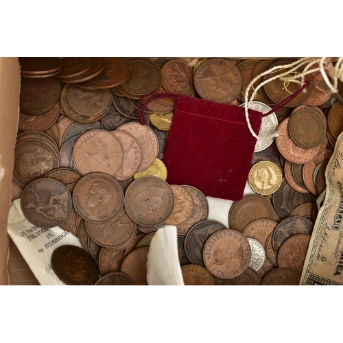 93 - A SELECTION OF COSTUME JEWELLERY AND A BOX OF COINS, to include a number of gold plated clip on earr... 