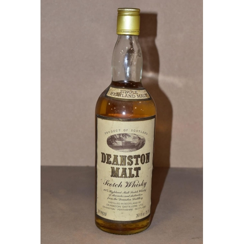 218 - SINGLE MALT, one bottle of Deanston Malt Scotch Whisky, old bottling, 70% proof, 26 & 2/3 fl. Oz, fi... 