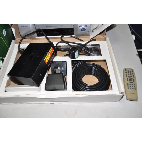 1051 - A TRAY CONTAINING A HILKA CAR POLISHER, a The Lookout Security system, a Matsui video player with re... 