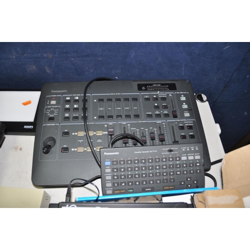 1106 - A TRAY OF AUDIO VISUAL EQUIPMENT including a Panasonic WJ-AVE5 with a WJ-TTL5 Character Generator( P... 