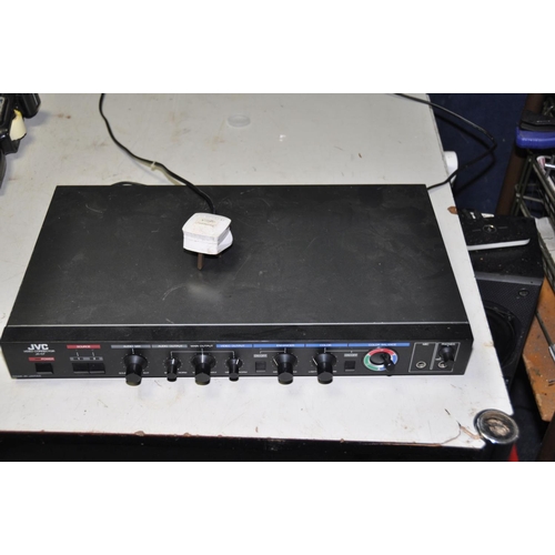 1106 - A TRAY OF AUDIO VISUAL EQUIPMENT including a Panasonic WJ-AVE5 with a WJ-TTL5 Character Generator( P... 