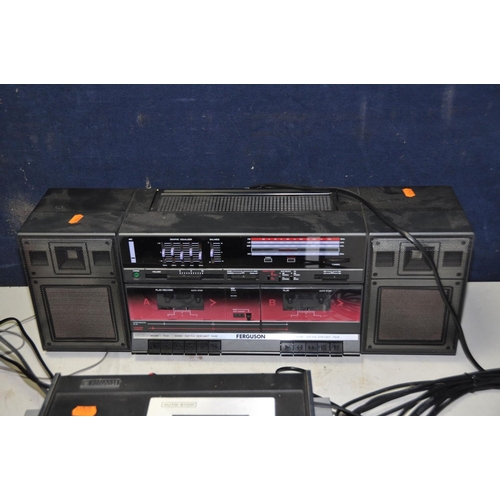 1107 - A SONY MD313 MICRO HI FI with Mini Disc, CD, Tape and matching speakers with remote, a Ferguson ghet... 