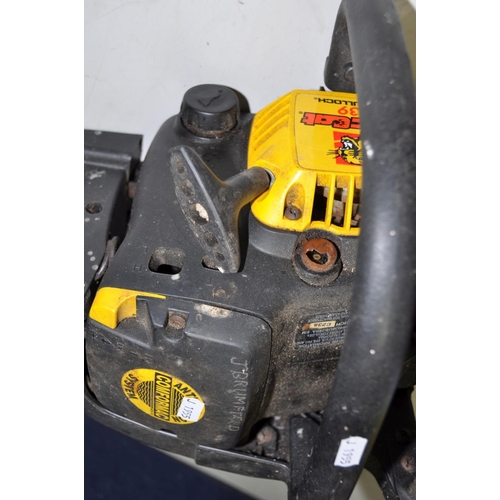 1157 - A McCULLOCH MacCAT 839 PETROL CHAINSAW in need of attention (engine pulls freely but not been starte... 