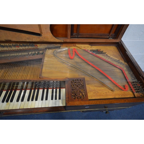 1201 - WILLIAM ROLFE AND COMPANY, LONDON, a Regency mahogany, rosewood crossbanded and brass inlaid square ... 