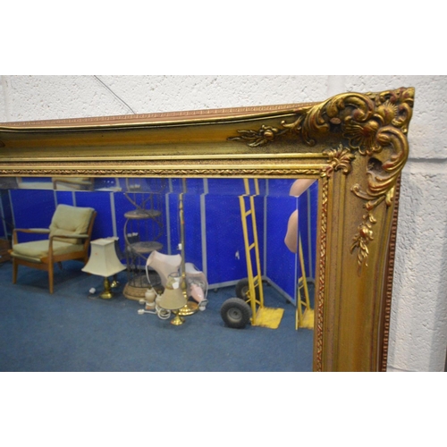 1229 - SIX VARIOUS MIRRORS OF VARIOUS AGES, STYLES AND MATERIALS, to include a giltwood bevelled edge wall ... 