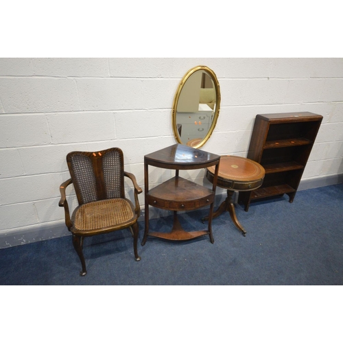 1263 - A QUANTITY OF OCCASSIONAL FURNITURE, to include a Georgian mahogany corner wash stand, an early 20th... 