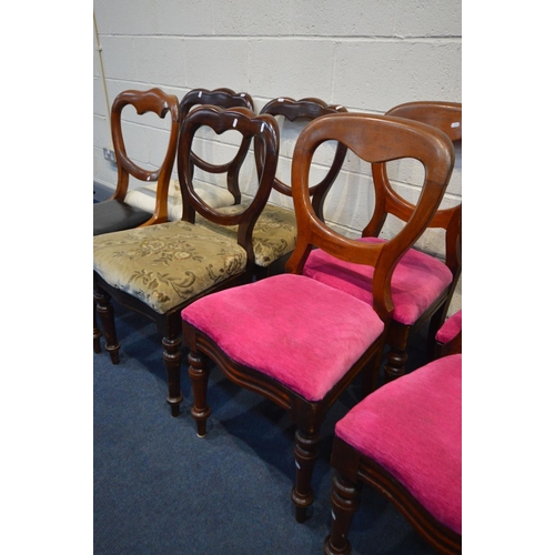 1291 - EIGHT VARIOUS VICTORIAN DINING CHAIRS