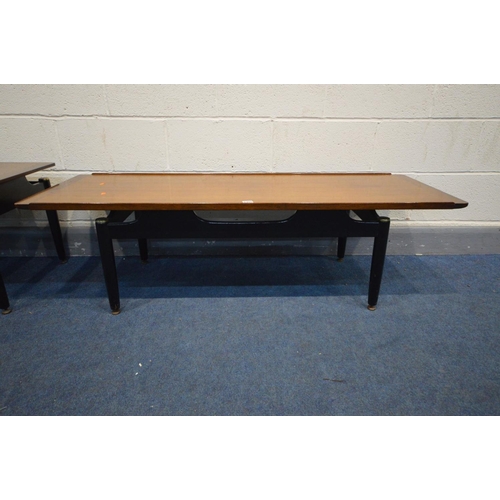 1355 - A G PLAN LIBRENZA AFROMOSIA TEAK COFFEE TABLE, length 137cm x depth 49cm x height 40cm along with a ... 