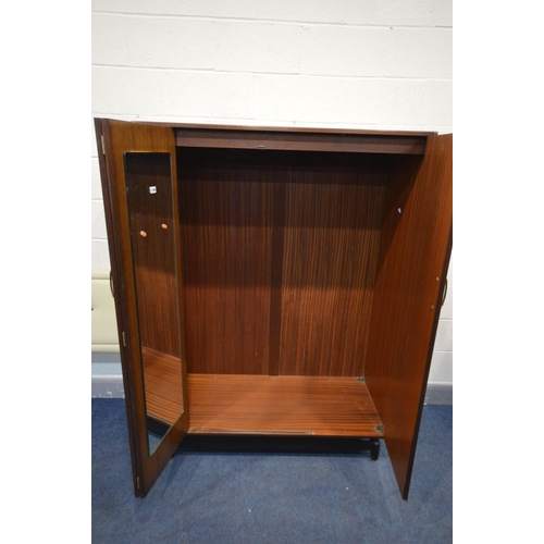 1356 - A G PLAN LIBRENZA AFROMOSIA TEAK THREE DOOR WARDROBE, width 122cm x depth 55cm x height 168cm and a ... 