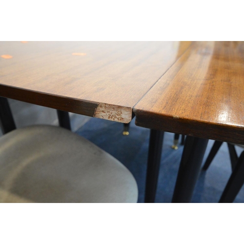 1359 - A G PLAN LIBRENZA AFROMOSIA TEAK DROP LEAF TABLE, length 132cm x open depth 107cm x closed depth 46c... 