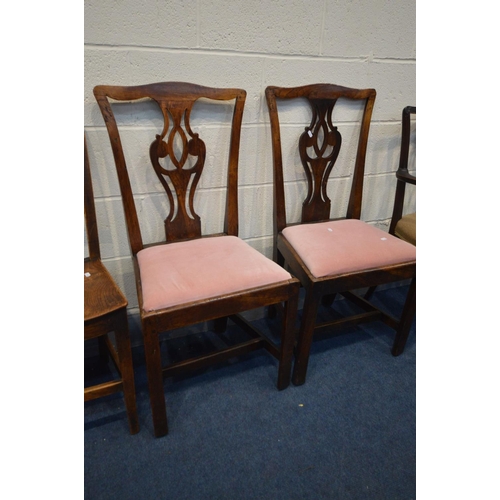 1373 - EIGHT VARIOUS PERIOD CHAIRS OF VARIOUS AGES AND MATERIALS, to include an Edwardian elbow chair, two ... 