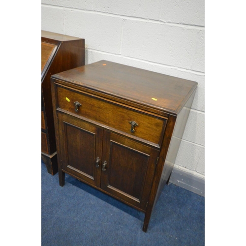 1385 - AN EDWARDIAN MAHOGANY AND INLAID BUREAU with three drawers, width 75cm x depth 40cm x height 92cm (S... 