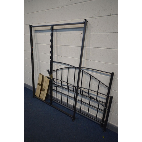 1494 - A MODERN METAL 4FT6 BEDSTEAD