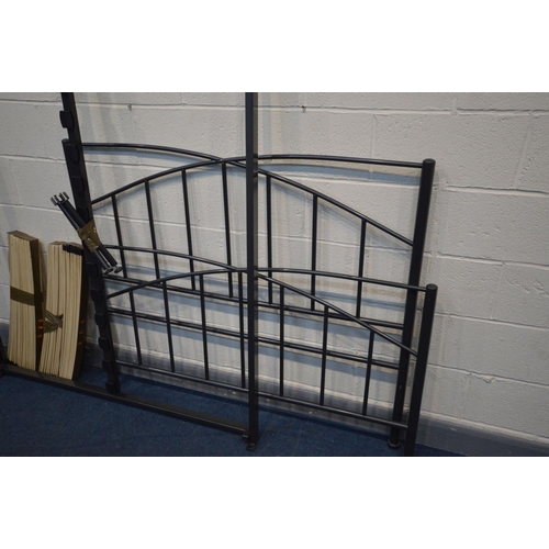 1494 - A MODERN METAL 4FT6 BEDSTEAD