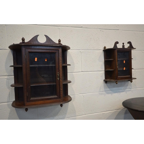 1499 - A QUANTITY OF OCCASSIONAL FURNITURE, to include a mahogany nest of three tables, two small wall disp... 