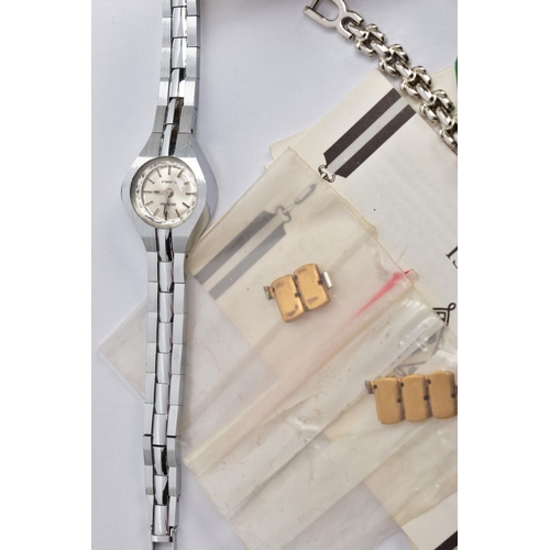 134 - SEVEN ASSORTED WRISTWATCHES, to include a gents gold-plated 'Avia' seventeen jewel wristwatch (missi... 