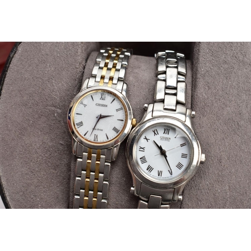 202 - A SELECTION OF LADIES WRISTWATCHES, to include two gold-plated 'Rotary' watches each fitted with gol... 