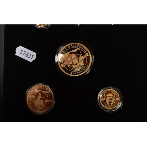 214 - A HATTONS OF LONDON 2020 CASED SIX GOLD COIN PRE-DECIMAL 50TH ANNIVERSARY gold proof prestige set, g... 