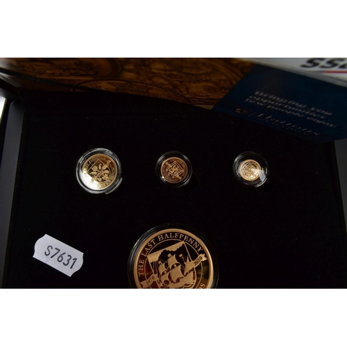 214 - A HATTONS OF LONDON 2020 CASED SIX GOLD COIN PRE-DECIMAL 50TH ANNIVERSARY gold proof prestige set, g... 