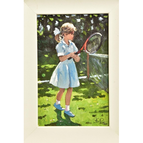 301 - SHERREE VALENTINE DAINES (BRITISH 1959), 'PLAYFUL TIMES I', a limited edition print of a young girl ... 