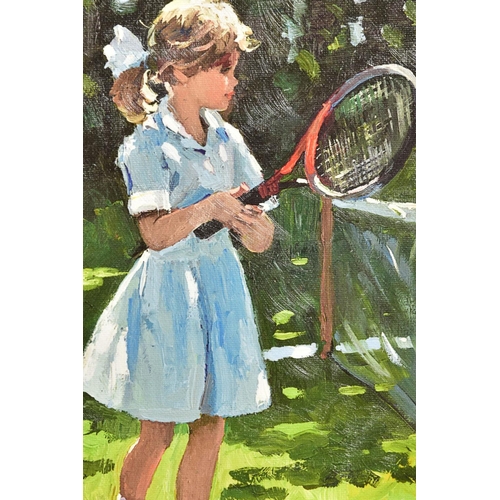 301 - SHERREE VALENTINE DAINES (BRITISH 1959), 'PLAYFUL TIMES I', a limited edition print of a young girl ... 