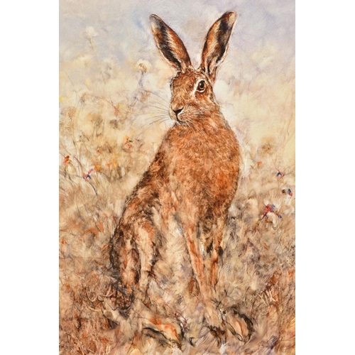 303 - GARY BENFIELD (BRITISH 1965) 'BLITHE SPIRIT), a limited edition print of a hare 98/195, signed botto... 