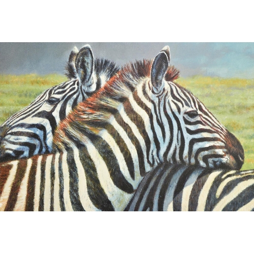 309 - TONY FORREST (BRITISH 1961) 'NEAREST AND DEAREST', a limited edition print of zebras 50/195, signed ... 