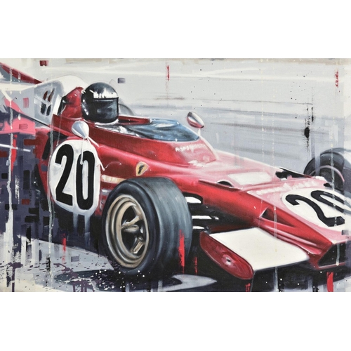 320 - KRIS HARDY (BRITISH 1978) 'FERRARI FI II', a study of a racing Ferrari 321B2, signed bottom right, o... 