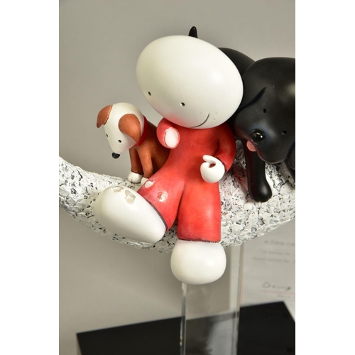 324 - DOUG HYDE (BRITISH 1972) 'CATCH A FALLING STAR', an export edition sculpture of a boy and dog 46/95 ... 