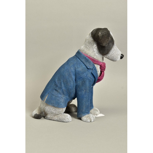 325 - DOUG HYDE (BRITISH 1972) 'SUITED AND BOOTED' a limited edition sculpture of a dog 126/195, impressed... 