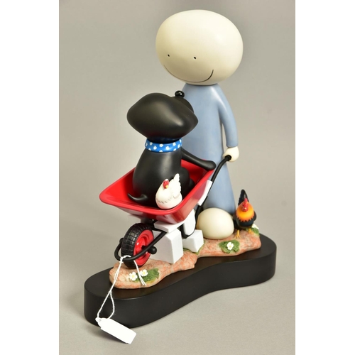 328 - DOUG HYDE (BRITISH 1972) 'DAISY TRAIL' a limited edition sculpture of a boy and his dog 386/595, imp... 