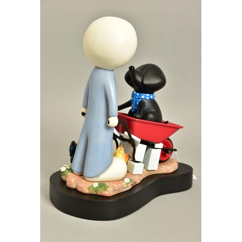 328 - DOUG HYDE (BRITISH 1972) 'DAISY TRAIL' a limited edition sculpture of a boy and his dog 386/595, imp... 