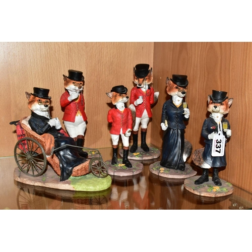 337 - A SET OF SIX BORDER FINE ARTS STUDIO ENESCO LTD RESIN THE REYNARD ESTATE SCULPTURES, comprising A765... 