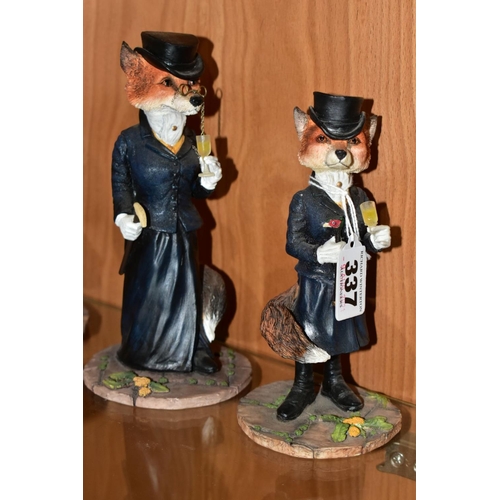 337 - A SET OF SIX BORDER FINE ARTS STUDIO ENESCO LTD RESIN THE REYNARD ESTATE SCULPTURES, comprising A765... 