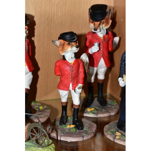 337 - A SET OF SIX BORDER FINE ARTS STUDIO ENESCO LTD RESIN THE REYNARD ESTATE SCULPTURES, comprising A765... 