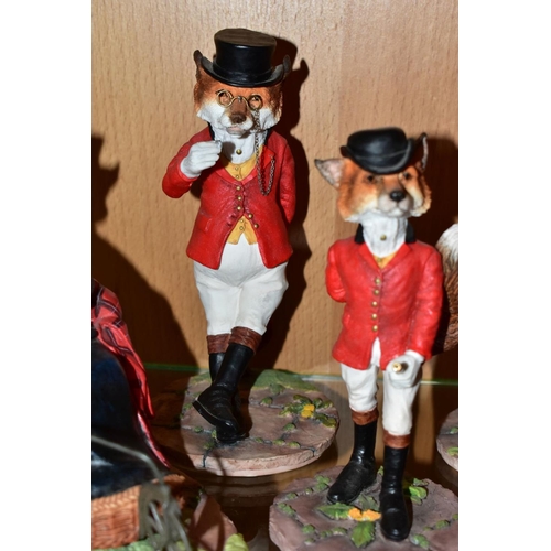 337 - A SET OF SIX BORDER FINE ARTS STUDIO ENESCO LTD RESIN THE REYNARD ESTATE SCULPTURES, comprising A765... 