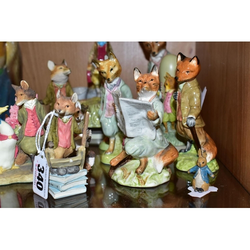 340 - A GROUP OF ROYAL ALBERT, BORDER FINE ARTS AND OTHER BEATRIX POTTER CHARACTER FIGURES, including five... 