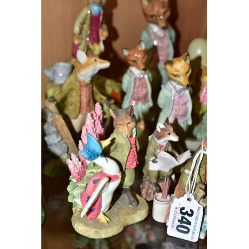 340 - A GROUP OF ROYAL ALBERT, BORDER FINE ARTS AND OTHER BEATRIX POTTER CHARACTER FIGURES, including five... 