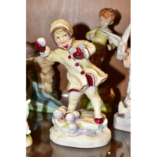 365 - A SET OF TWELVE ROYAL WORCESTER MONTHS OF THE YEAR FIGURES MODELLED BY FREDA DOUGHTY, comprising 'Ja... 